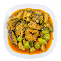 Spicy Fried Stir Catfish isolated png