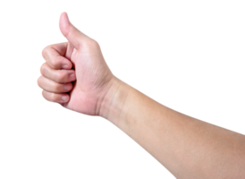 hand with thumb up isolated png