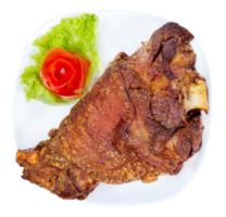 fried pork leg cooked isolated png