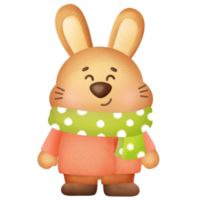 aquarelle Pâques lapin. png