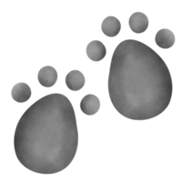 footprint clipart in watercolor style . png