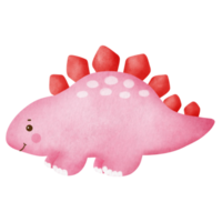 fofa dinossauro clipart dentro aguarela estilo . png