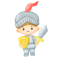 Watercolor knight  illustration clipart. png