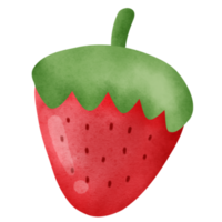 Watercolor strawberry clipart. png
