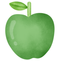 aguarela verde maçã clipart. png