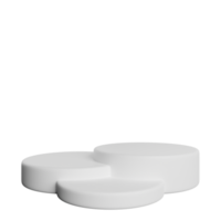 realista pódio branco modelo png