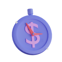 3d Symbol Geld Zeit png