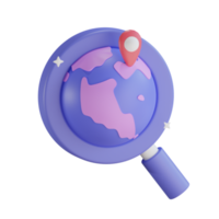 3d icon Location Search png