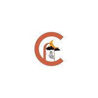 Initial letter C dream door logo Design. vector