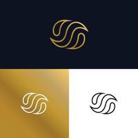 Premium letter S logo design. Monogram Minimal Initial S Letter Logo. Luxury abstract geometric logotype vector template.