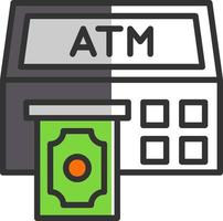 Atm Machine Vector Icon Design