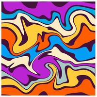 vistoso a rayas antecedentes. 1960 estilo color olas antecedentes. vector