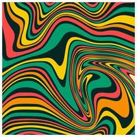 An abstract colorful psychedelic wavy background. Abstract stripes wave ripple texture. vector