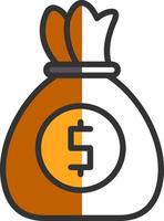 Money Bag Vector Icon Design