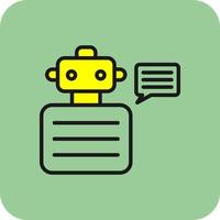 Robot Advisor Vector Icon Design