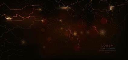 Lightning light effect background on dark brown background with lighting explosion and sparkle. vector