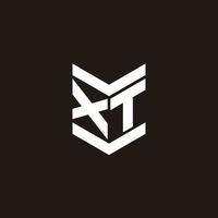 Logo alphabet monogram with emblem style vector