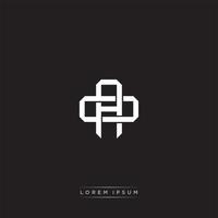 AO Initial letter overlapping interlock logo monogram line art style vector