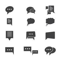 Speech bubble icon vector