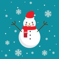 Snowman illustration vector