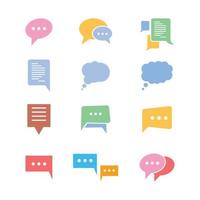 Speech bubble icon vector