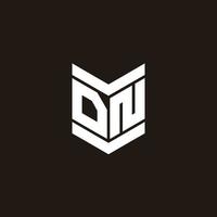 Logo alphabet monogram with emblem style vector