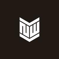 Logo alphabet monogram with emblem style vector