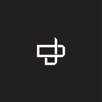 JD Initial letter overlapping interlock logo monogram line art style vector