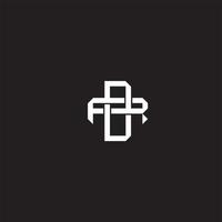 DR Initial letter overlapping interlock logo monogram line art style vector