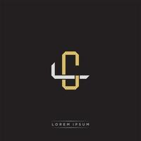 CL Initial letter overlapping interlock logo monogram line art style vector