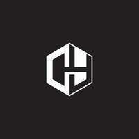 CY Logo monogram hexagon with black background negative space style vector