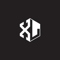 SG logo monograma hexágono con negro antecedentes negativo espacio estilo vector