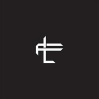LF Initial letter overlapping interlock logo monogram line art style vector