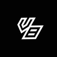 VB logo monogram with up to down style negative space design template vector