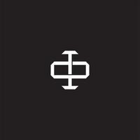 IO Initial letter overlapping interlock logo monogram line art style vector