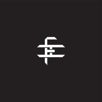 FI Initial letter overlapping interlock logo monogram line art style vector