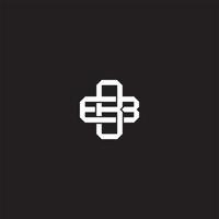 BB Initial letter overlapping interlock logo monogram line art style vector