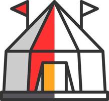 Circus Tent Vector Icon Design