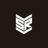 Logo alphabet monogram with emblem style vector