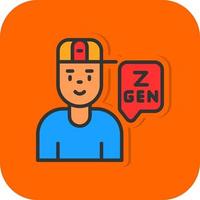 diseño de icono de vector de generación z