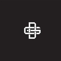 DG Initial letter overlapping interlock logo monogram line art style vector