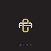 CA Initial letter overlapping interlock logo monogram line art style vector