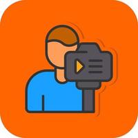 Camera Man Vector Icon Design