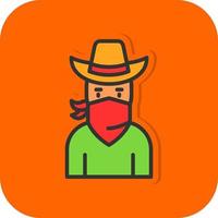 diseño de icono de vector de bandido