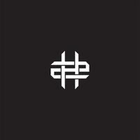 Initial letter overlapping interlock logo monogram line art style vector