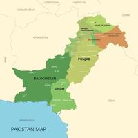 Pakistan Country Map vector