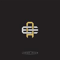 AE Initial letter overlapping interlock logo monogram line art style vector