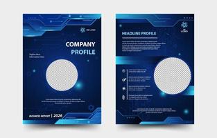 Company Profile with Technology Concept vector