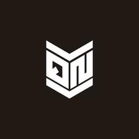Logo alphabet monogram with emblem style vector