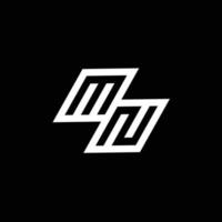 Minnesota logo monograma con arriba a abajo estilo negativo espacio diseño modelo vector